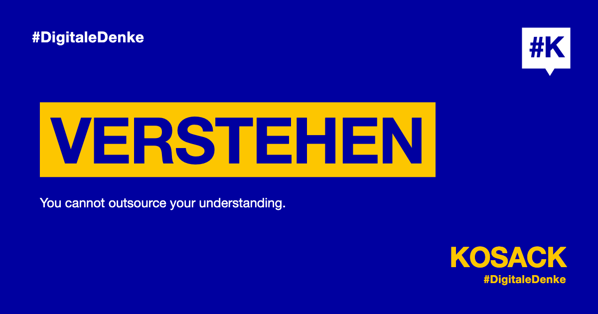 You cannot outsource your understanding.